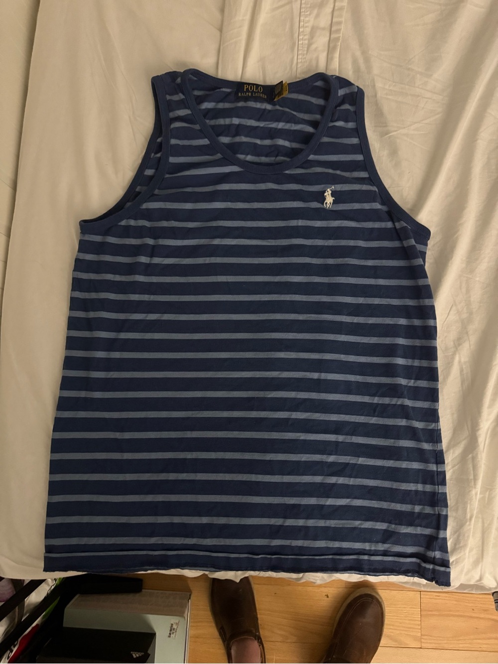 Polo by Ralph Lauren Navy & Light Blue Striped Tank